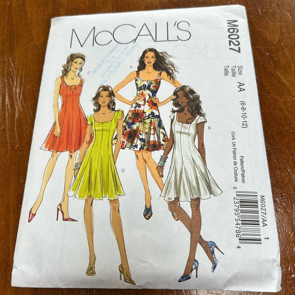 McCalls m6027 sizes 6-8-10-12- misses dress pattern- uncut - Picture 7 of 8